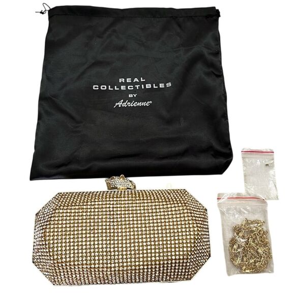 Real Collectibles by Adrienne Handbags - Real Collectibles by Adrienne Rhinestone Clutch with Removable Strap